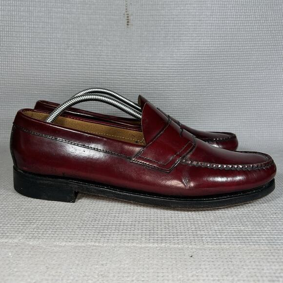 G.H. BASS & CO. Penny Loafers Men 11.5 Cordovan Made in USA Daniel Forbes Co. - Picture 2 of 14